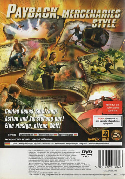 Mercenaries 2: World in Flames - PlayStation 2 Rückseite