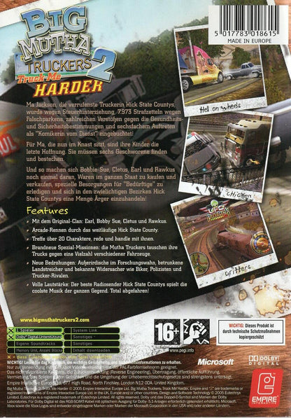 Big Mutha Truckers 2: Truck Me Harder - Xbox Rückseite