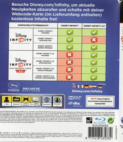 Disney Infinity 2.0 - PlayStation 3 Rückseite