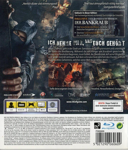 Thief - PlayStation 3 Rückseite