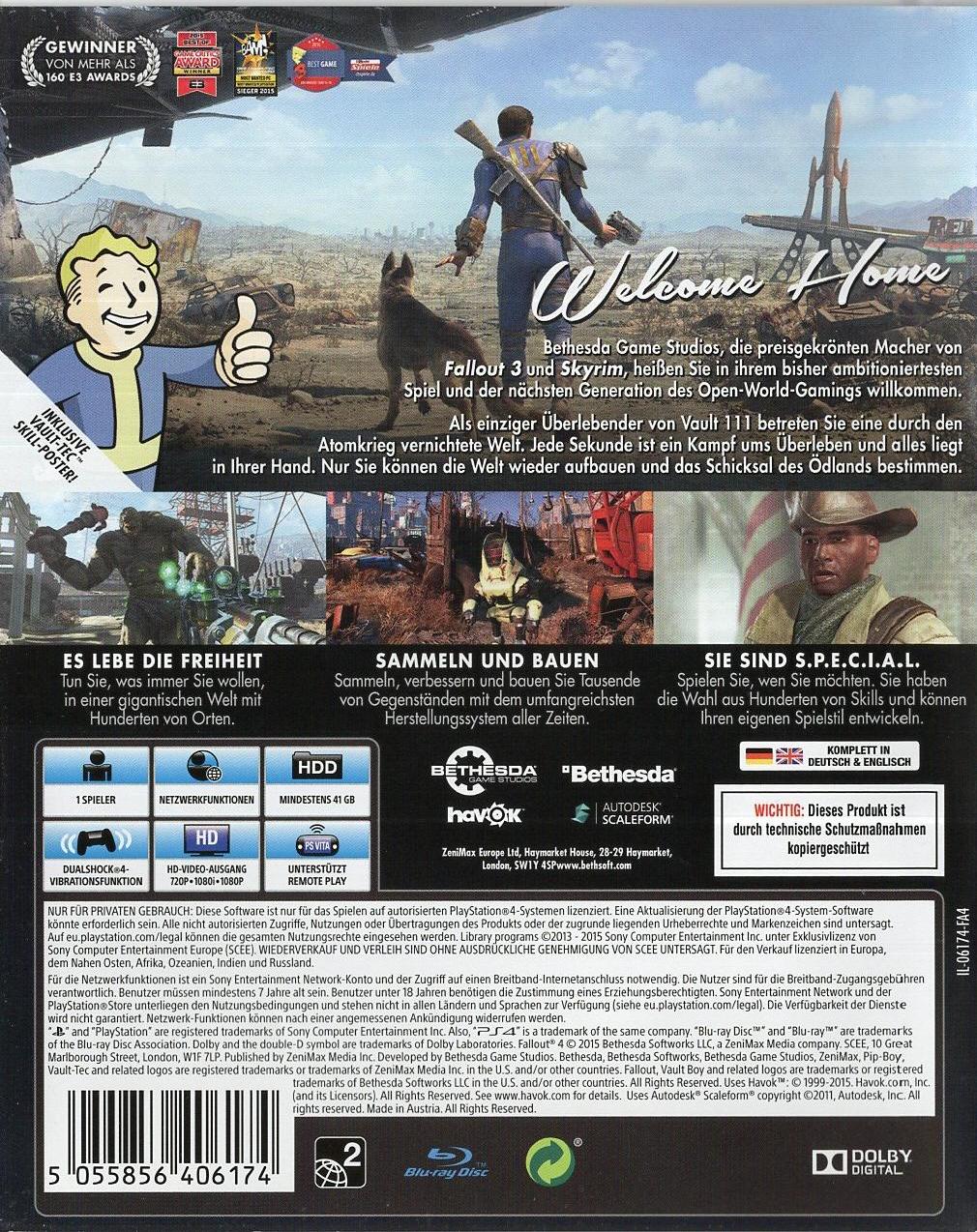 Fallout 4 - PlayStation 4 Rückseite