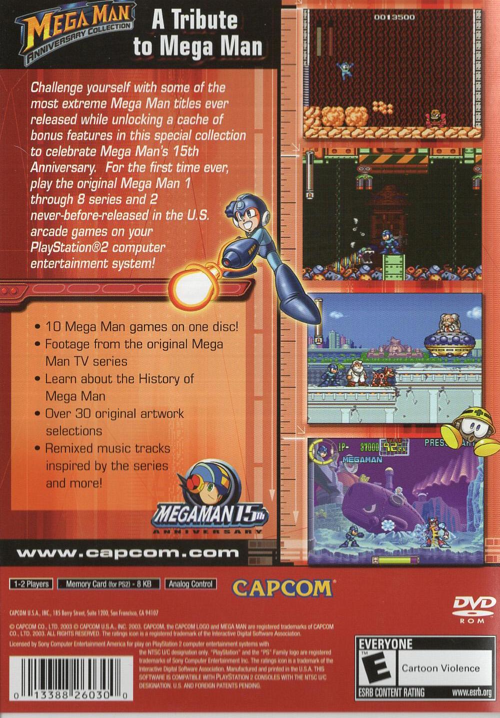 Mega Man Anniversary Collection - PlayStation 2 Rückseite