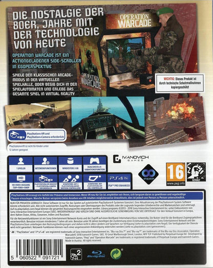 Operation Warcade - PlayStation 4 Rückseite