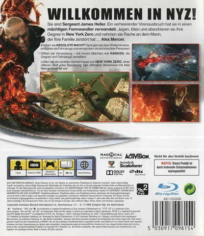 Prototype 2 - PlayStation 3 Rückseite