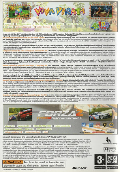 Viva Piñata & Forza 2 Bundle - Xbox 360 Rückseite