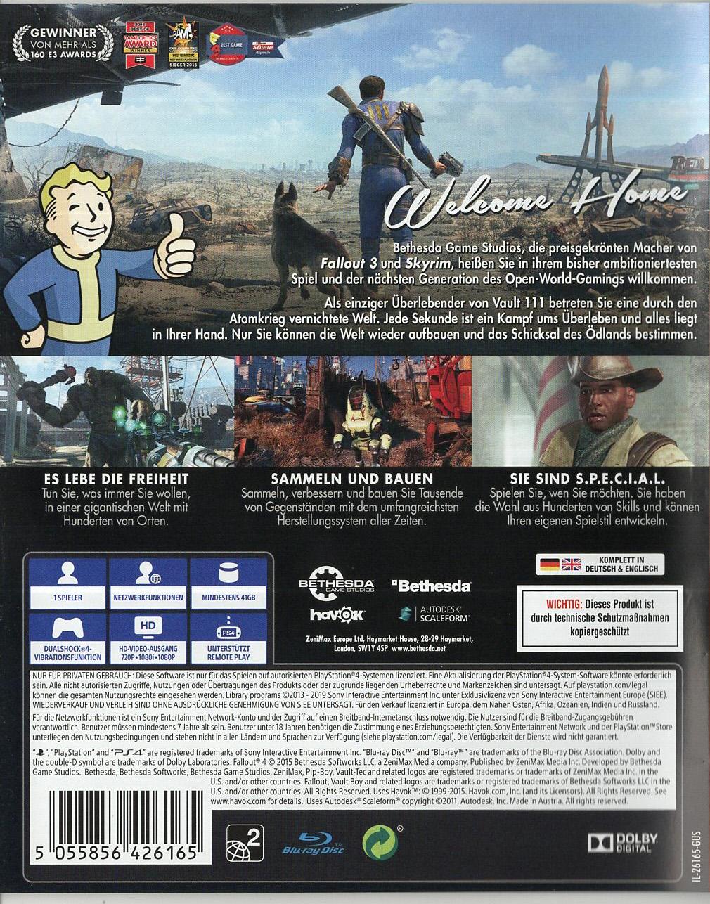 Fallout 4 - PlayStation 4 Rückseite
