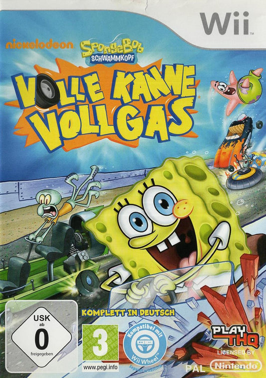 SpongeBob Schwammkopf: Volle Kanne Vollgas - Nintendo Wii Vorderseite