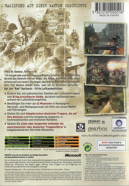 Brothers in Arms: Earned in Blood - Xbox Rückseite
