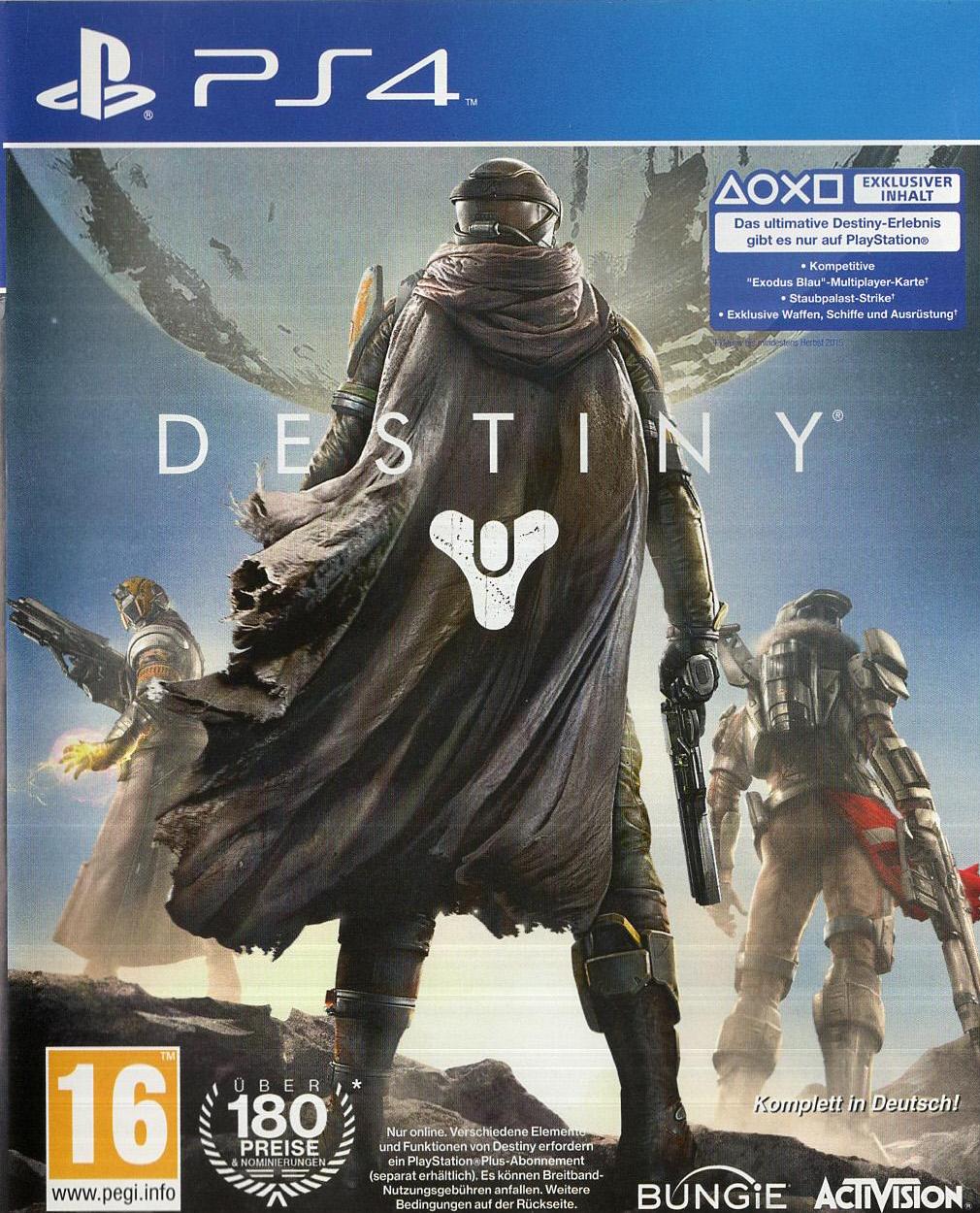 Destiny - PlayStation 4 Vorderseite