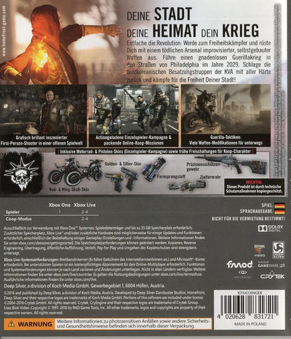 Homefront: The Revolution - Xbox One Rückseite
