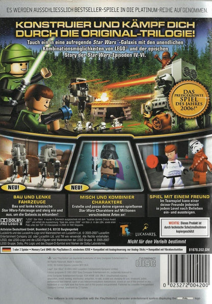 LEGO Star Wars II: Die klassische Trilogie - PlayStation 2 Rückseite