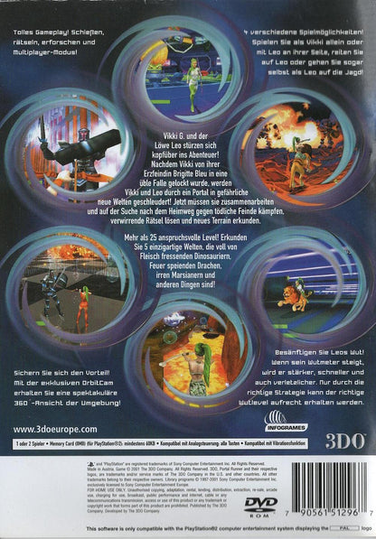 Portal Runner - PlayStation 2 Rückseite