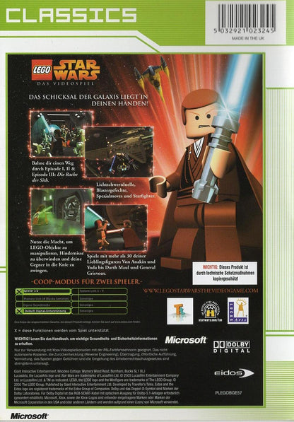 LEGO Star Wars: Das Videospiel - Xbox Rückseite