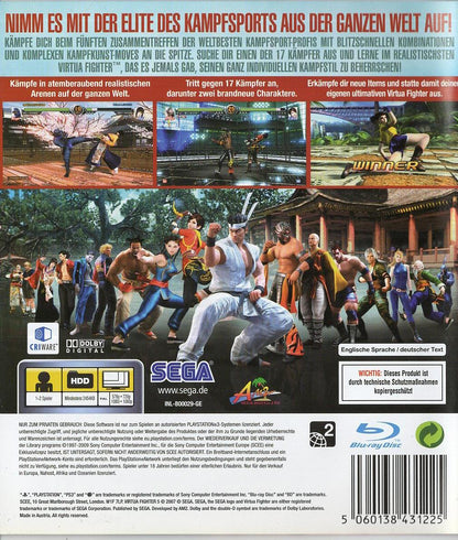Virtua Fighter 5 - PlayStation 3 Rückseite