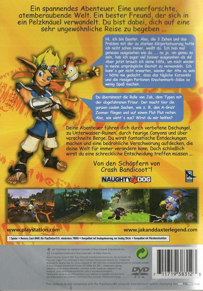 Jak and Daxter: The Precursor Legacy - PlayStation 2 Rückseite