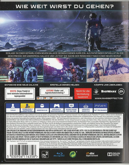 Mass Effect: Andromeda - PlayStation 4 Rückseite
