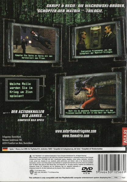 Enter The Matrix - PlayStation 2 Rückseite