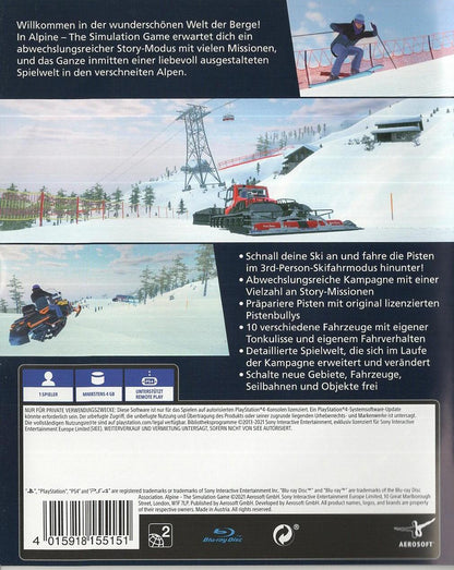 Alpine - The Simulation Game - PlayStation 4 Rückseite
