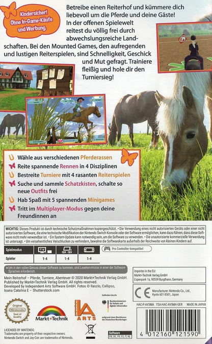 Mein Reiterhof - Pferde, Turniere, Abenteuer - Nintendo Switch Rückseite