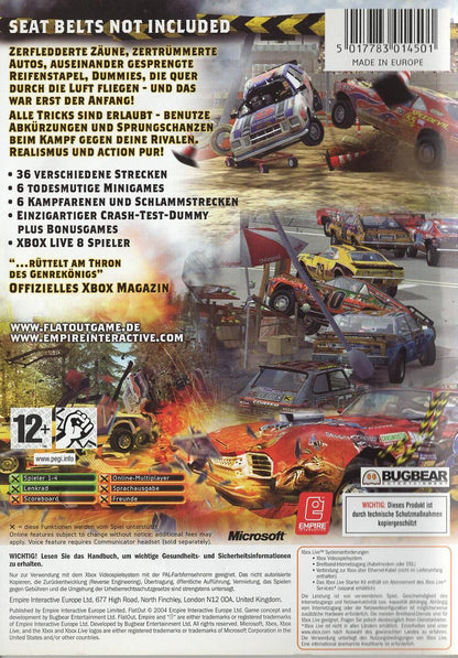 FlatOut - Xbox Rückseite