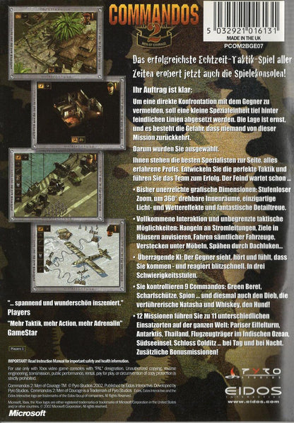 Commandos 2: Men of Courage - Xbox Rückseite