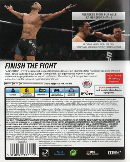 EA Sports UFC 2 - PlayStation 4 Rückseite