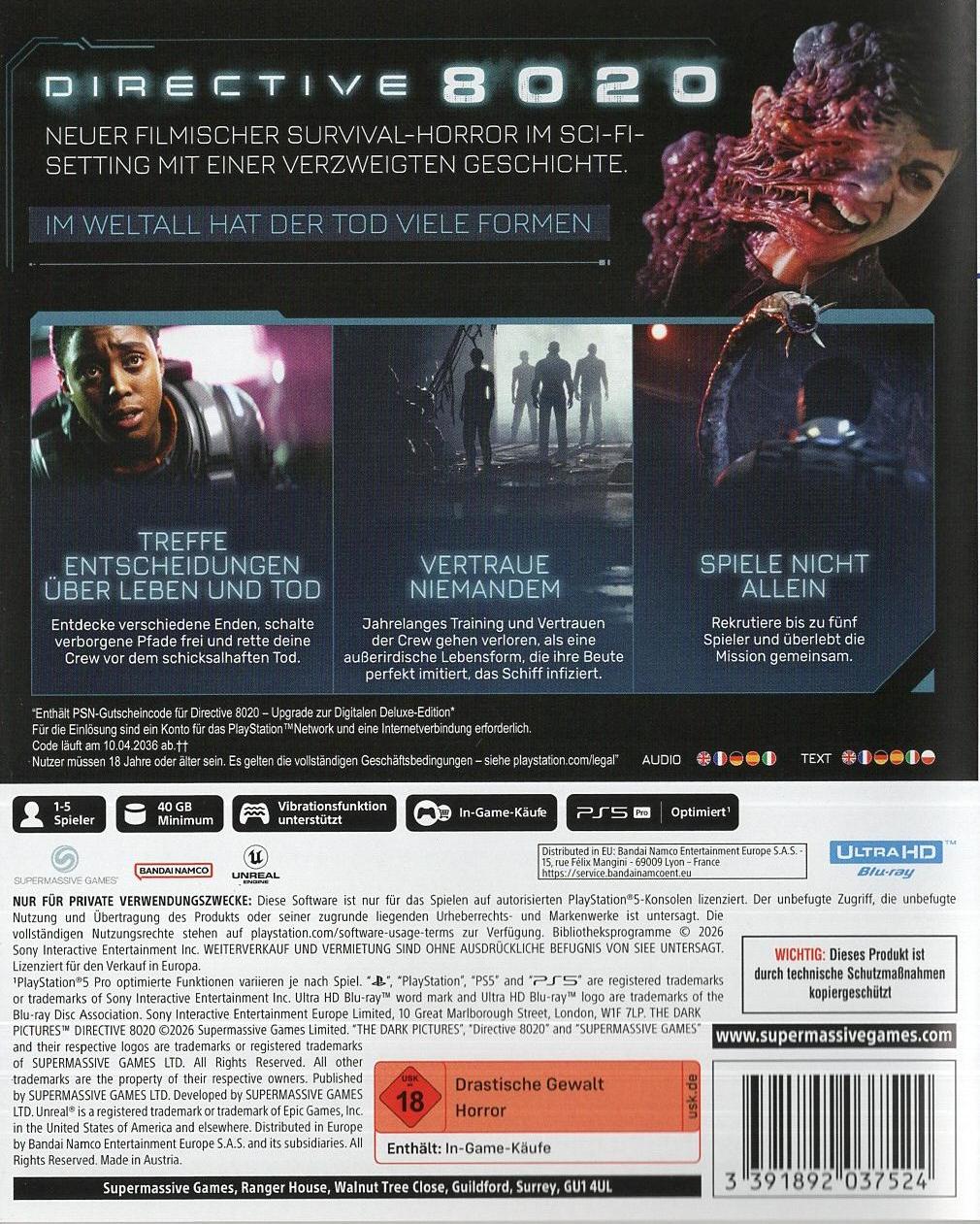 Directive 8020 - PlayStation 5 Rückseite