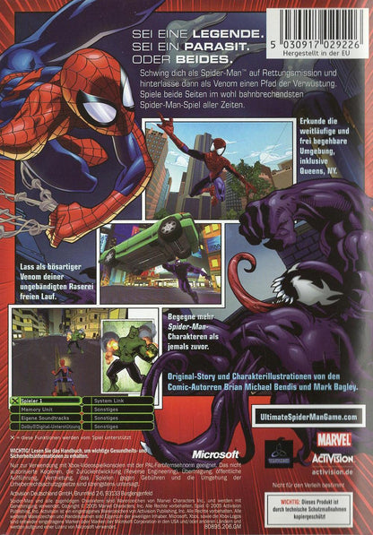 Ultimate Spider-Man - Xbox Rückseite