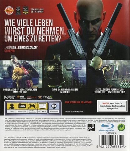 Hitman Absolution Outfit Edition - PlayStation 3 Rückseite