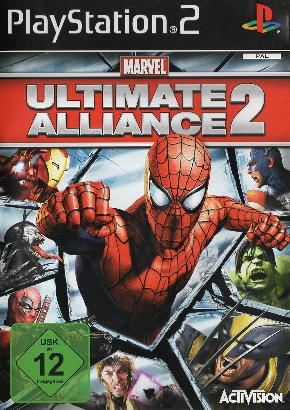 Marvel: Ultimate Alliance 2 - PlayStation 2 Vorderseite