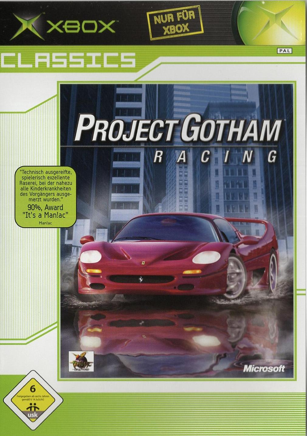 Project Gotham Racing - Xbox Vorderseite