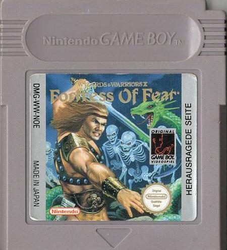 Fortress of Fear - Game Boy - Modul Vorderseite