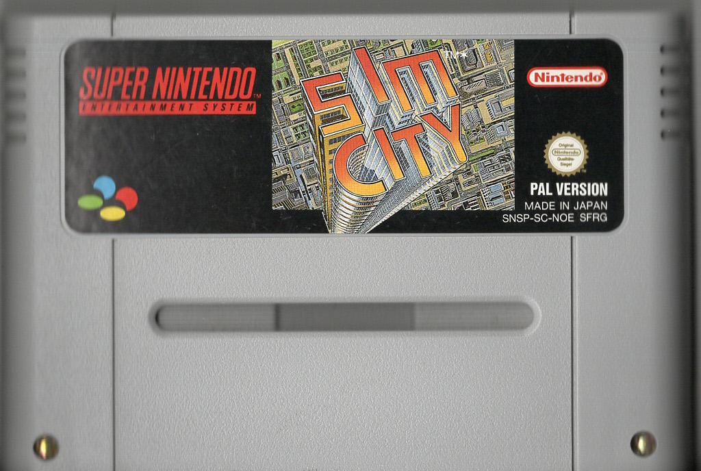 SimCity - Super Nintendo - Modul Vorderseite