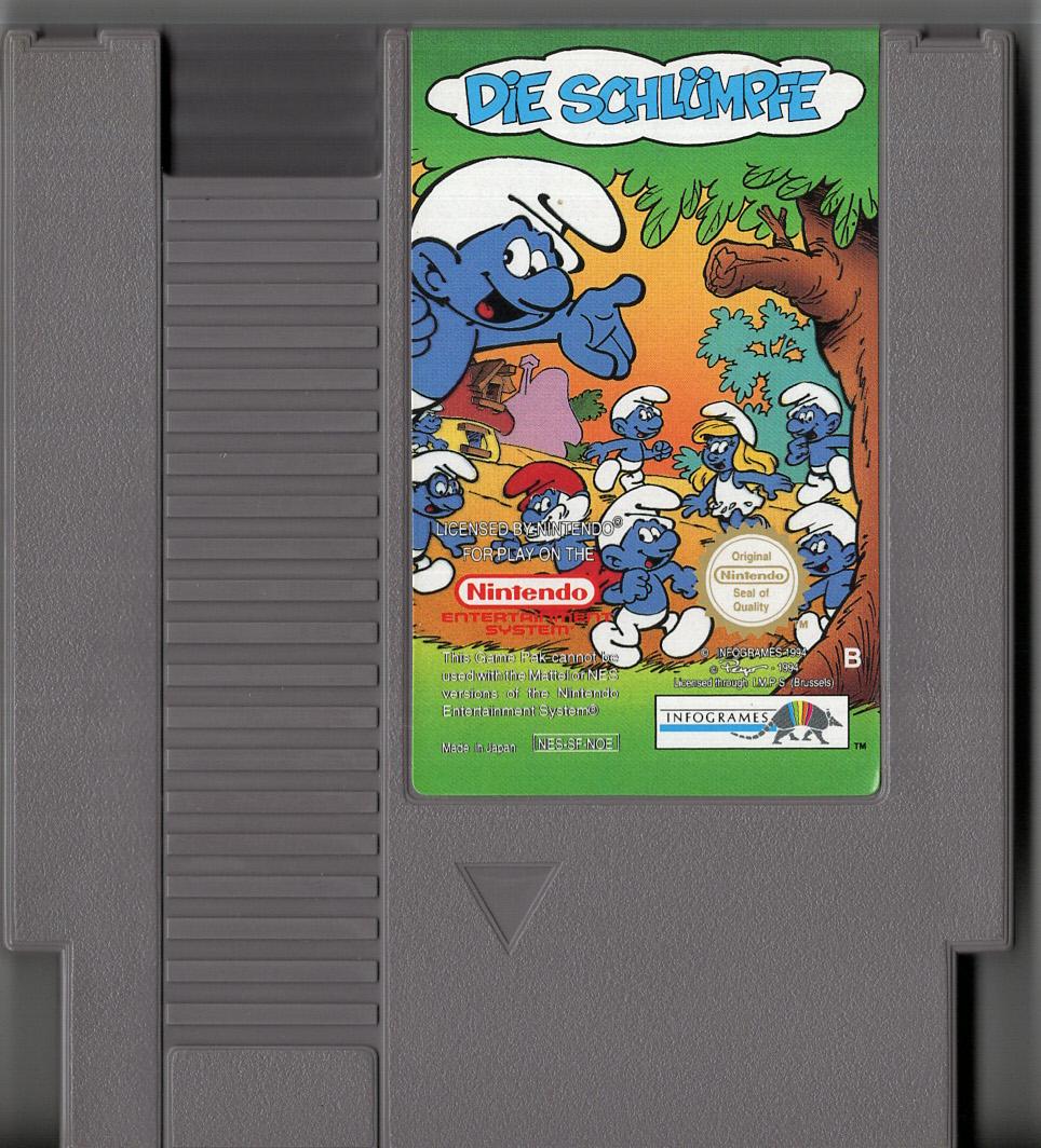 Die Schlümpfe - Nintendo Entertainment System - Modul Vorderseite